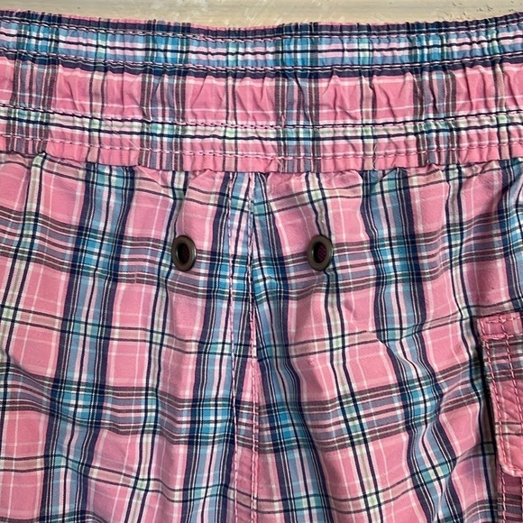 Polo Ralph Lauren Mesh Lined Elastic Waist Swim Bottom Pink Plaid Mens XXL - Picture 6 of 11